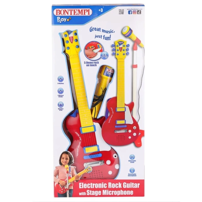 Nessiworld 45832 Elektronik Gitar Ayaklı Mikrofon Müzik Seti -Sunman