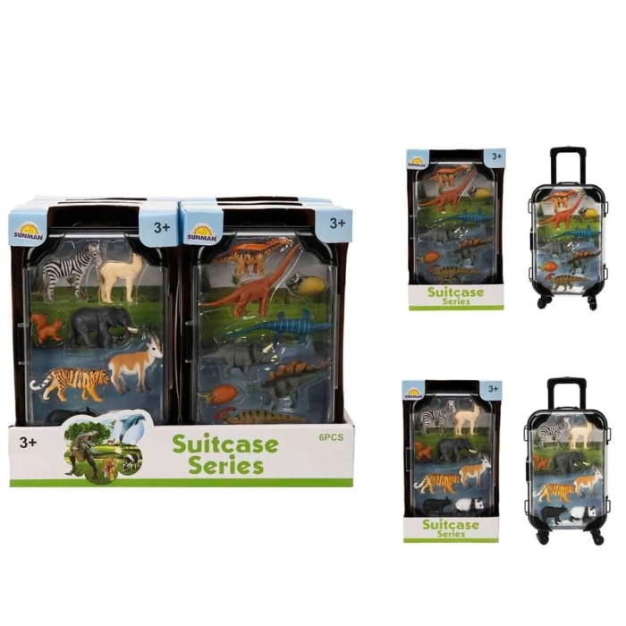 Nessiworld 5003 SUN-YFN-FİGÜR HAYVAN SET VALİZLİ 8PRÇ 2A 6D