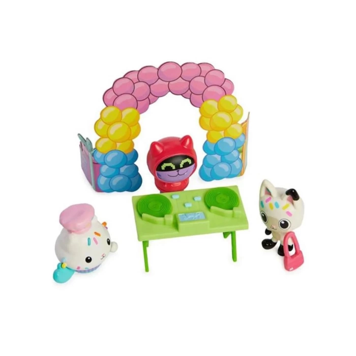 Nessiworld 6069141 Gabbys Dollhouse Hayal Evi Pandi Patinin Doğum Günü Seti