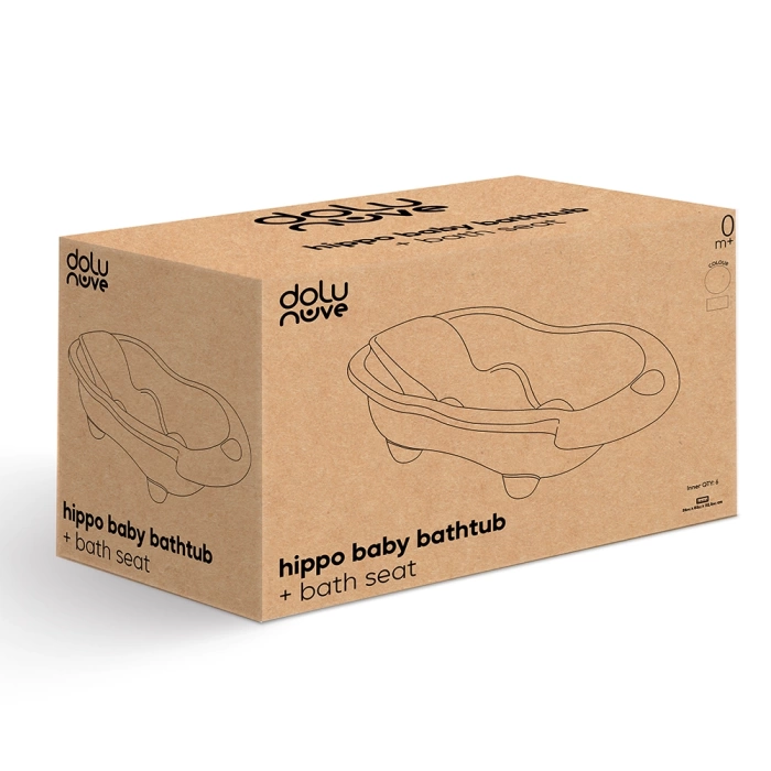 Nessiworld 7270 HİPPO OYUNCAK BEBEK YIKAMA KÜVETİ VE DESTEĞİ STONE GRİ