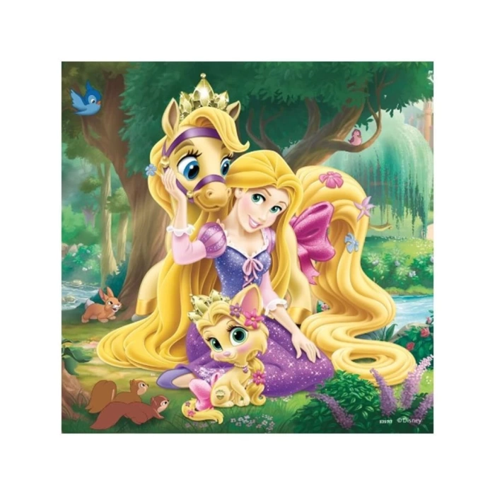 Nessiworld  93465 Palace Pets Belle, Cinderella, Rapunzel 3x49 parça Ravensburger Puzzle