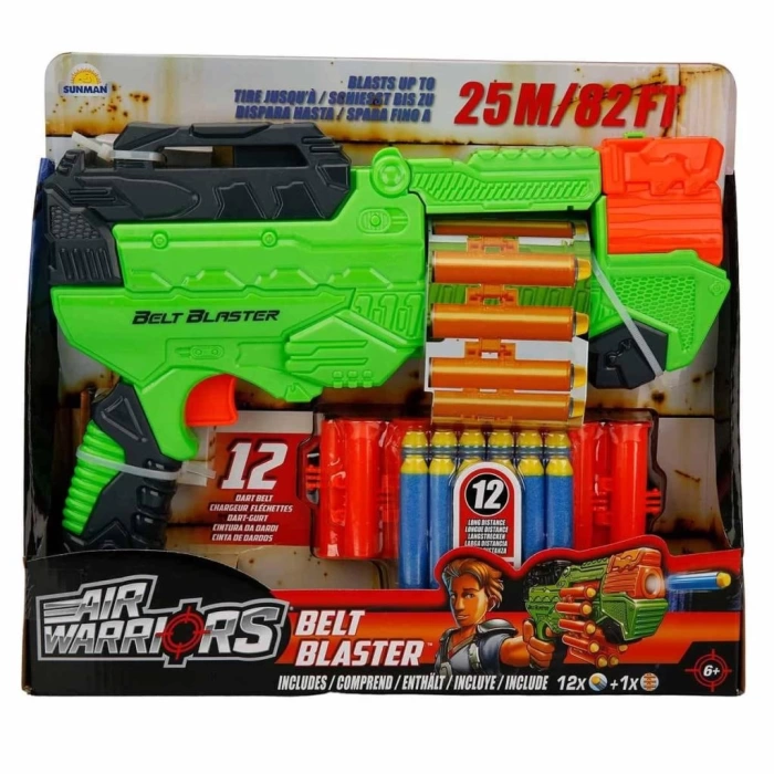 NessiWorld Air Warriors Belt Blaster Sünger Dart Atan Oyuncak