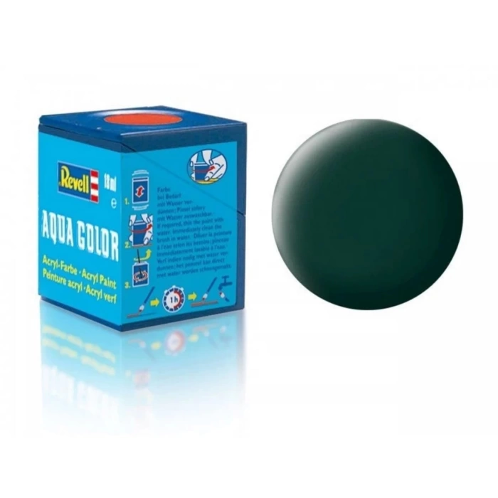 NessiWorld Aqua Color Black Green - Mat Boya- 18 ml