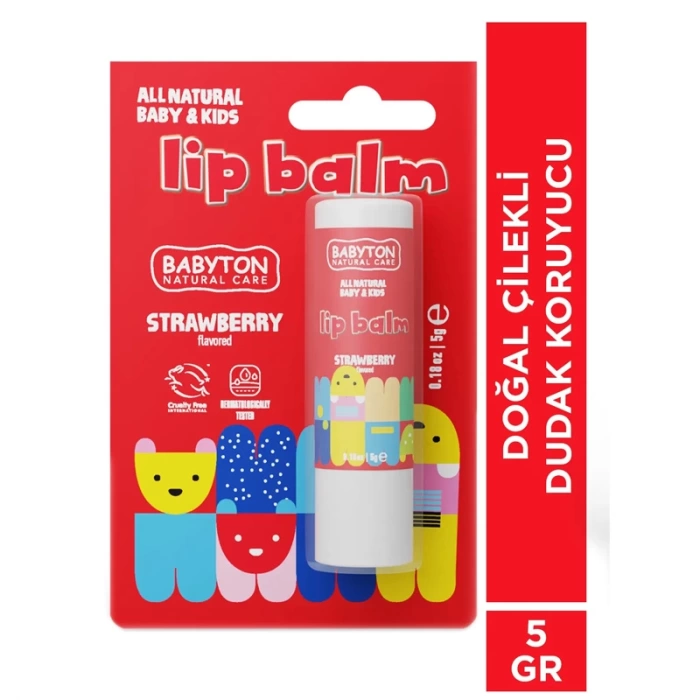 Nessiworld Babyton Bebek ve Çocuklar İçin Doğal Dudak Koruyucu Balm Çilek