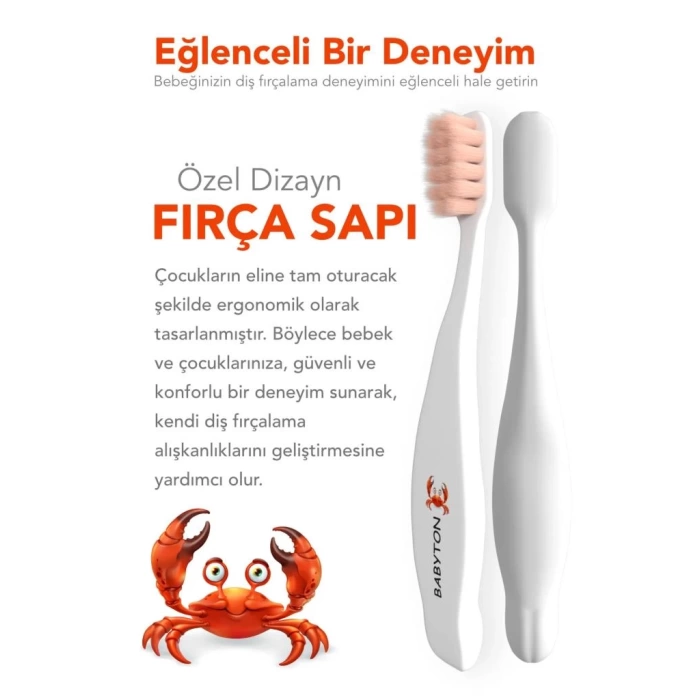 Nessiworld Nessiworld Babyton Bio Ultra Yumuşak Çocuk Diş Fırçası Yengeç