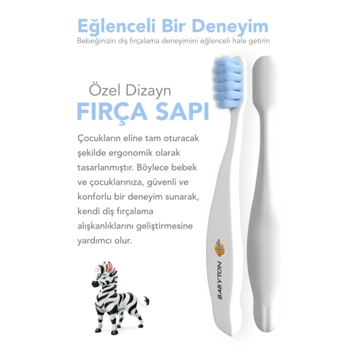 Nessiworld Nessiworld Babyton Bio Ultra Yumuşak Çocuk Diş Fırçası Zebra