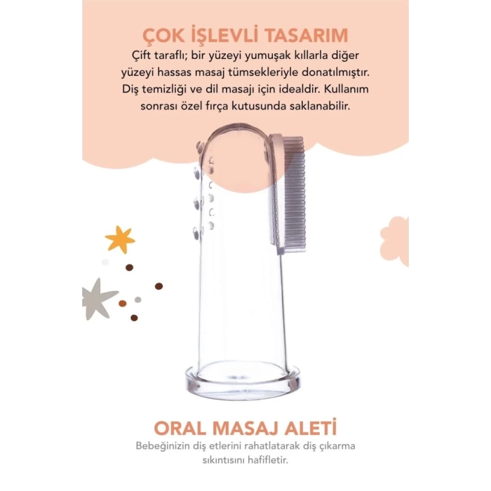 Nessiworld  Babyton Silikon İkili Parmak Fırça