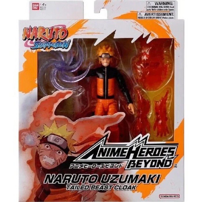 NessiWorld Bandai Naruto Anime Heroes Naruto Uzumaki Figür ve Aksesuar Seti 16 cm