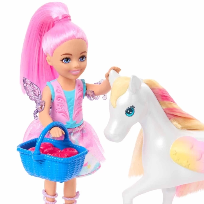 Nessiworld Barbie a Touch of Magic Chelsea ve Pegasus Oyun Seti HNT67