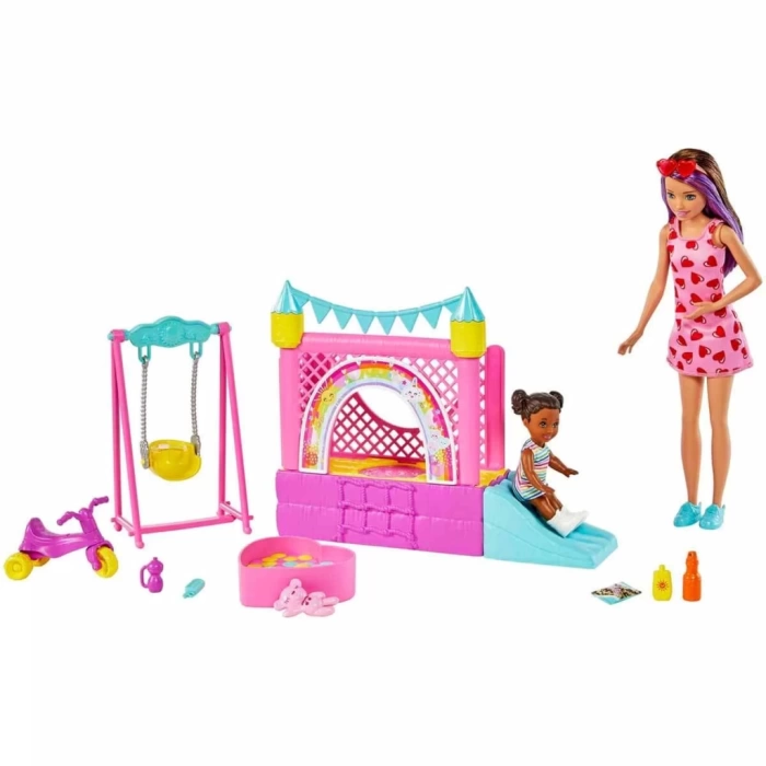 Nessiworld Barbie Bebek Bakıcısı Skipper Oyun Evi Seti HHB67