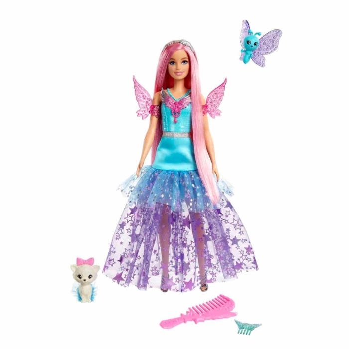 Nessiworld Barbie Sihirli Dokunuş Peri Masalı Elbiseli Bebek HLC31