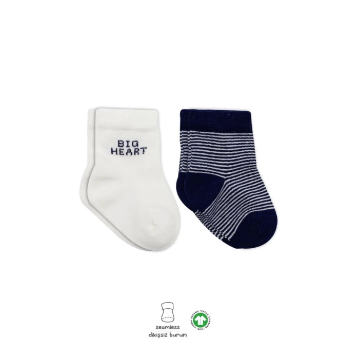Nessiworld Bistyle Big Heart Penye Soket Çorap 2Li BS10117 Lacivert