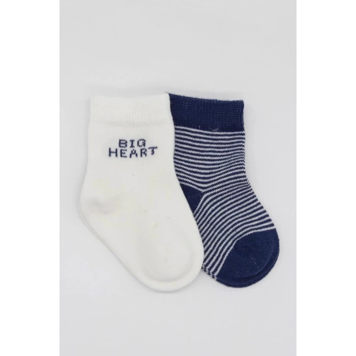 Nessiworld Bistyle Big Heart Penye Soket Çorap 2Li BS10117 Lacivert