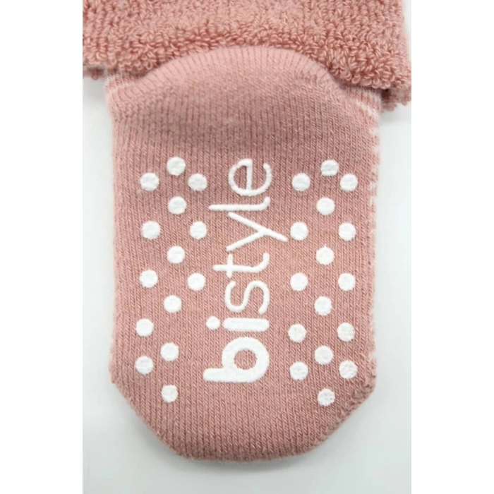 Nessiworld  Bistyle Çemberli Kaymaz Havlu Soket Çorap 2Li BS10503 Pudra Pembe