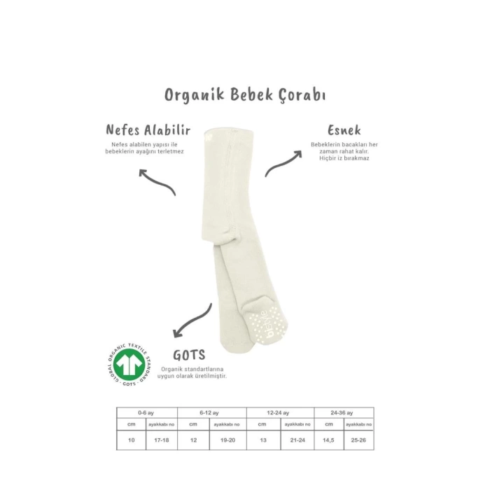 Nessiworld Bistyle Kaymaz Basic Külotlu Çorap 50501 Ekru