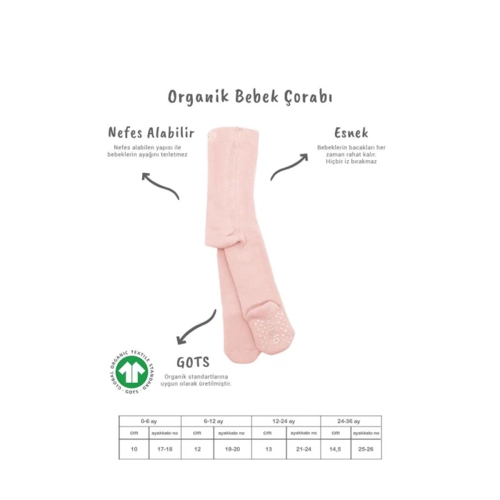 Nessiworld Bistyle Kaymaz Basic Külotlu Çorap 50501 Pembe