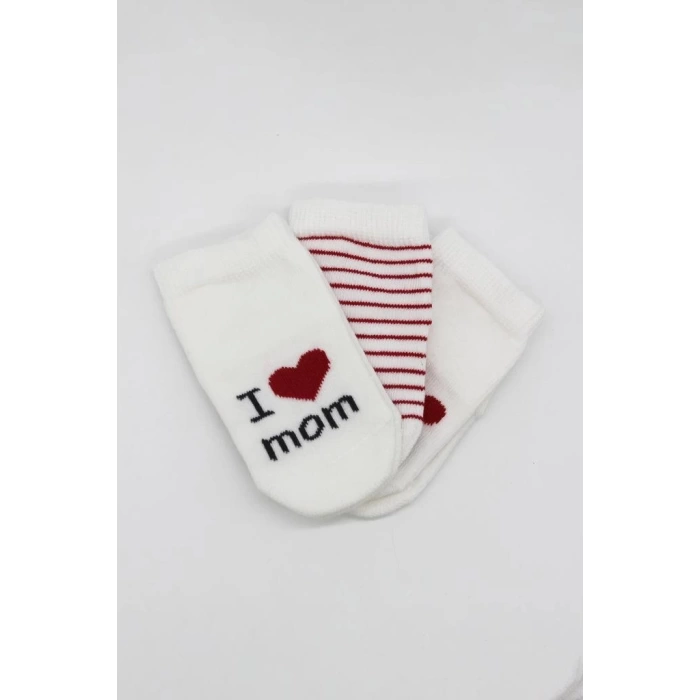 Nessiworld Bistyle Mom Dad 3Lü Penye Soket Çorap 10123 Ekru