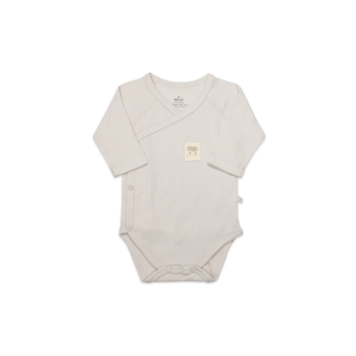Nessiworld  Bistyle Organic Modal Flying Balloons Kruvaze Uzun Kol Body BS17121 Bej