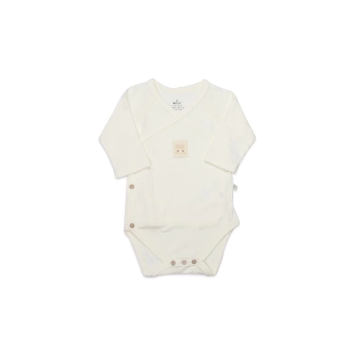 Nessiworld  Bistyle Organic Modal Flying Balloons Kruvaze Uzun Kol Body BS17121 Ekru