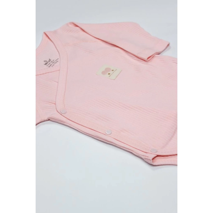Nessiworld Bistyle Organic Modal Flying Balloons Kruvaze Uzun Kol Body BS17121 Pembe