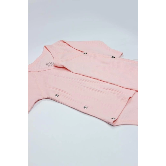 Nessiworld Bistyle Organic Modal Flying Balloons Kruvaze Uzun Kol Body BS17121 Pembe