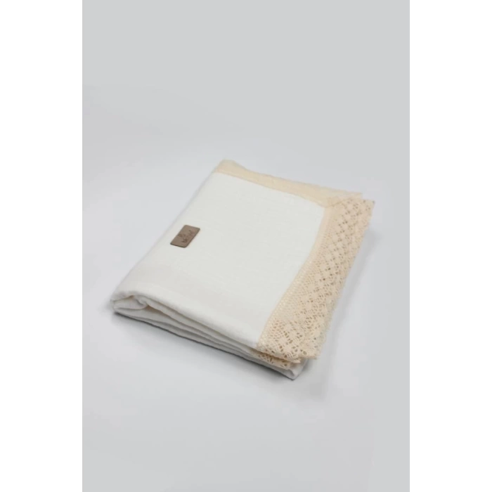 Nessiworld Bistyle Organik Müslin 80x90 Fistolu Battaniye 70112 Ekru