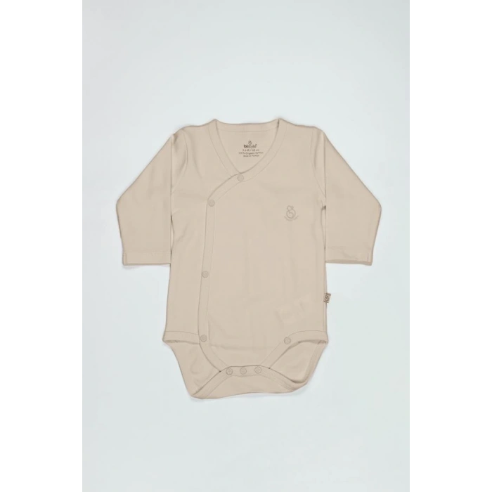 Nessiworld Bistyle Organik Natural Basic Style Kruvaze Uzun Kol Body BS17102 Bej