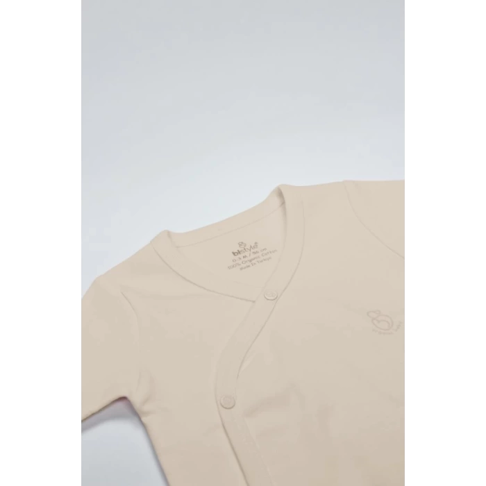 Nessiworld Bistyle Organik Natural Basic Style Kruvaze Uzun Kol Body BS17102 Bej