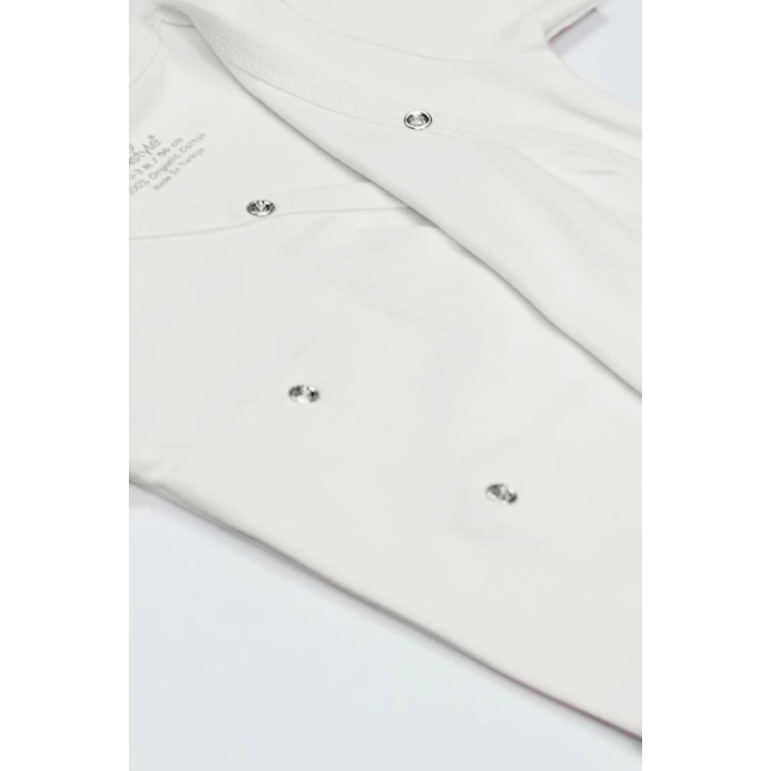 Nessiworld Bistyle Organik Natural Basic Style Kruvaze Uzun Kol Body BS17102 Ekru