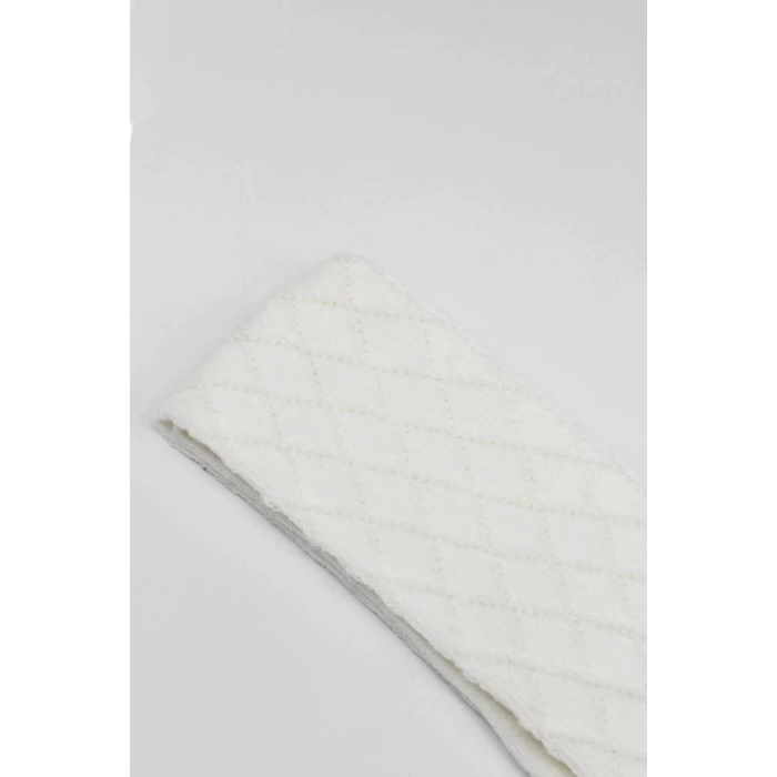 Nessiworld Bistyle Tekli Ekose Kabartma Penye Külotlu Çorap BS50105 Ekru