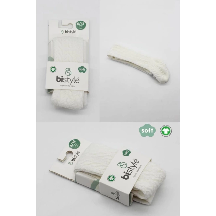 Nessiworld Bistyle Tekli Zikzak Kabartma Penye Külotlu Çorap BS50108 Ekru