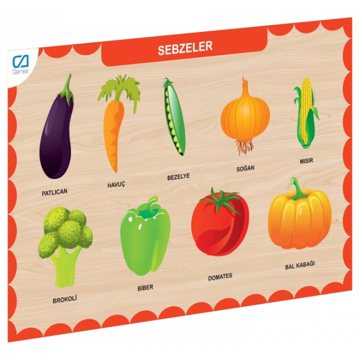 Nessiworld CAAHS-3205 CA GAMES AHŞAP SEBZELER BUL-TAK