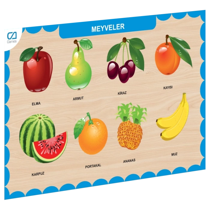Nessiworld CAAHS-3206 CA GAMES AHŞAP MEYVELER BUL-TAK