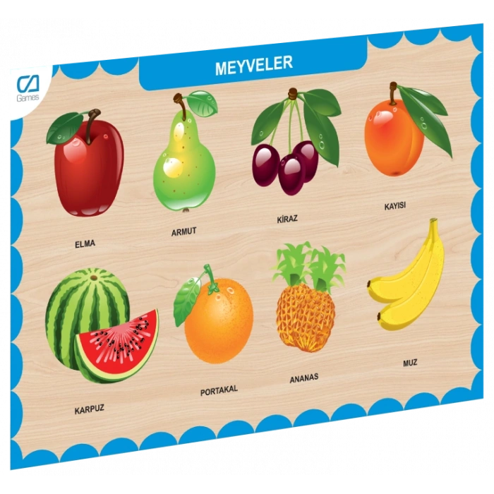 Nessiworld CAAHS-3206 CA GAMES AHŞAP MEYVELER BUL-TAK
