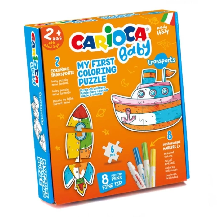 Nessiworld Carioca Boyanabilir Taşıtlar Bebek Puzzle