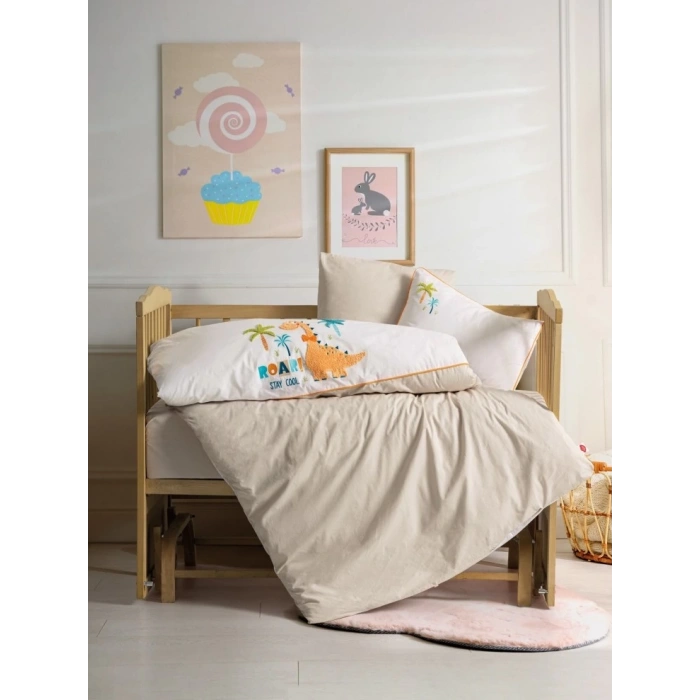 Nessiworld  Cotton Box Punch Nakışlı Bebek Nevresim Takımı Kiddo