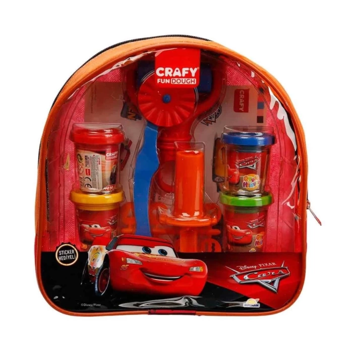 Nessiworld  Crafy Cars Sırt Çantalı Oyun Hamuru Seti 200 Gr. 18 Parça
