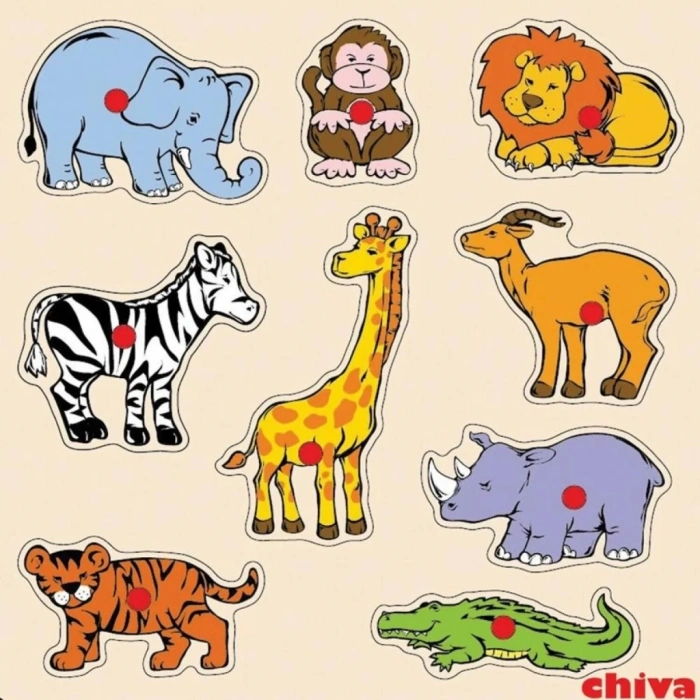 Nessiworld CS-1009 SAFARİ HAYVANLARI AHŞAP YAPBOZ