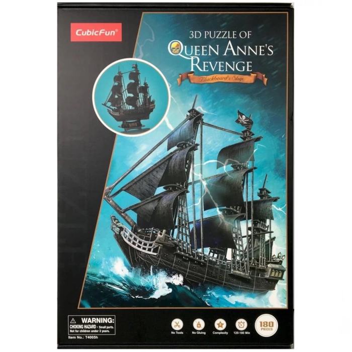 Nessiworld Cubic Fun 155 Parça 3D Puzzle Queen Annes Revenge