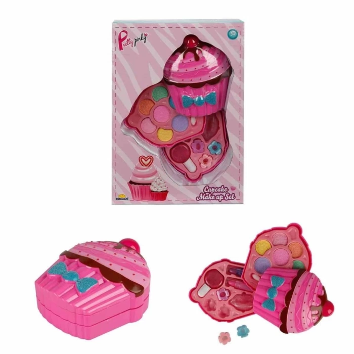 Nessiworld    Cupcake Şekilli 2 Katlı Makyaj Güzellik Seti
