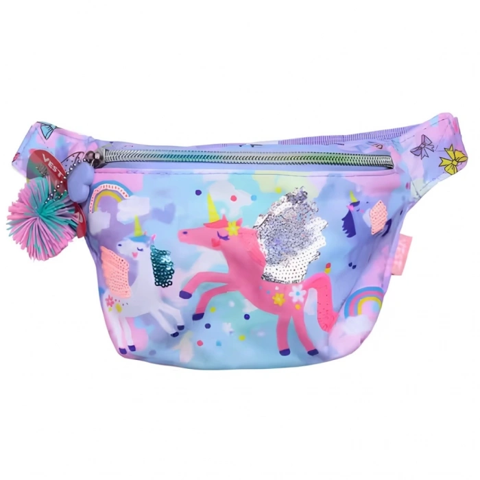Nessiworld Dream Vest Unicorn Mor Bel Çantası