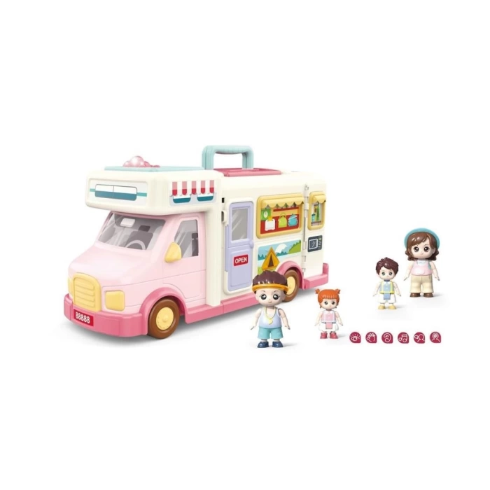 Nessiworld G0021 Sesli Aksesuarlı Açılıp Katlanabilir Karavan -Vardem Oyuncak