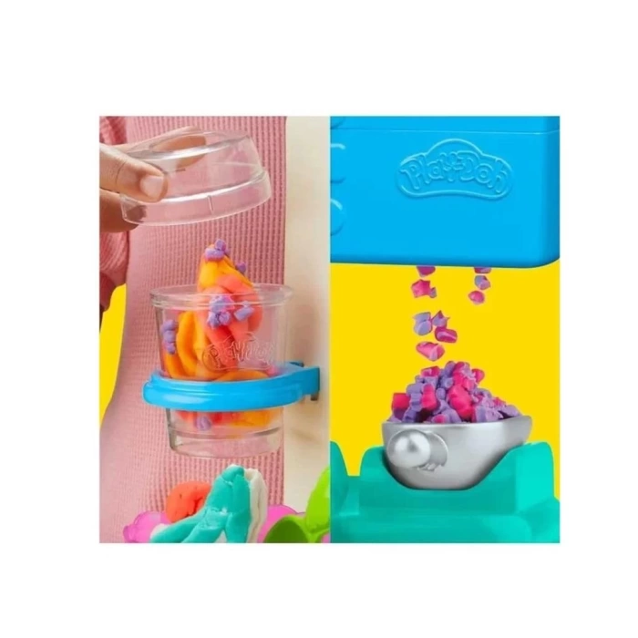Nessiworld G0028 Play-Doh Gökkuşağı Dondurma Makinesi Oyun Seti+3 yaş