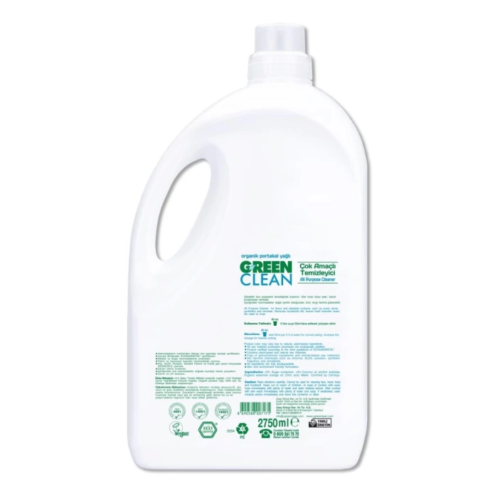 Nessiworld Green Clean Bitkisel Çok Amaçlı Temizleyici 2750ml