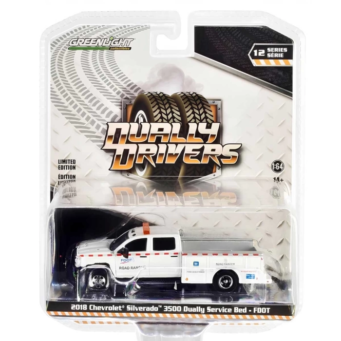 NessiWorld Greenlight 1/64 2018 Chevrolet Silverado 3500 Dually Truck