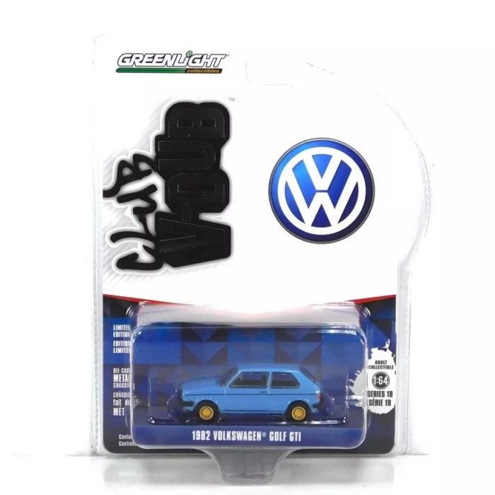 Nessiworld Greenlight 1/64 Club Vee-Dub Series 19- 1982 Volkswagen Golf– Monaco Blue