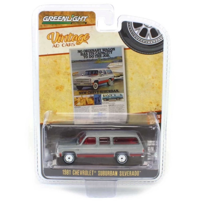 Nessiworld Greenlight 1/64 Vintage Ad Cars Series 10- 1981 Chevrolet Suburban