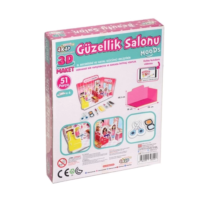 Nessiworld Güzellik Salonu Maket 3 Boyutlu Puzzle