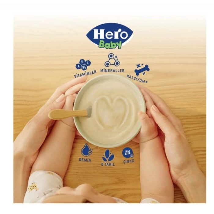 Nessiworld Hero Baby Sütlü 8 Tahıllı Peynirli Pekmezli Kaşık Mama 200 Gr