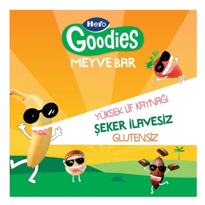 Nessiworld Hero Goodies Çilek Kakao Meyve Bar 30 Gr